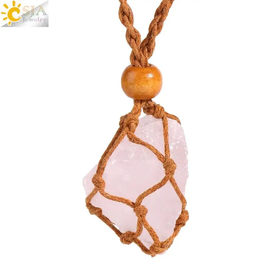 Natural Crystal Healing Necklace – Raw Gemstone Pendant Adjustable Cord for Women & Men - Image 6
