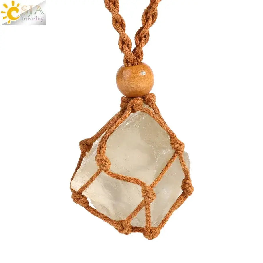 Natural Crystal Healing Necklace – Raw Gemstone Pendant Adjustable Cord for Women & Men - Image 8