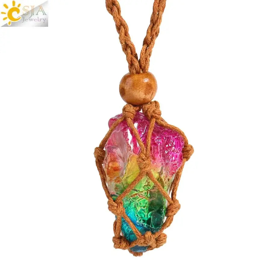 Natural Crystal Healing Necklace – Raw Gemstone Pendant Adjustable Cord for Women & Men - Image 9