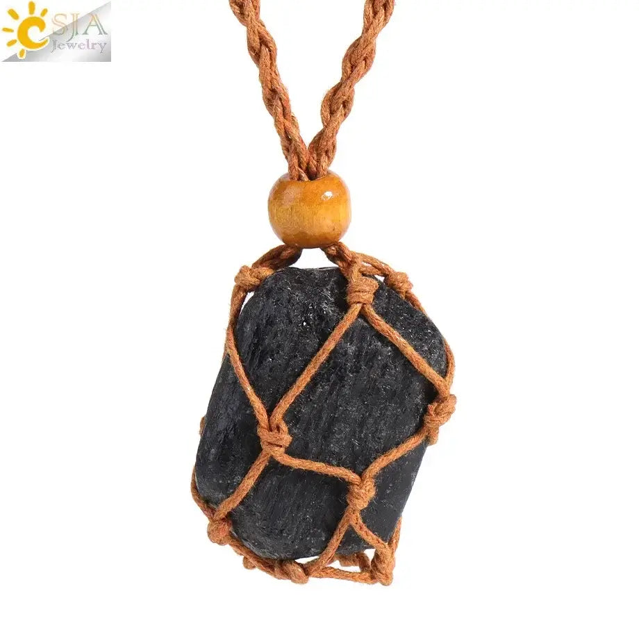 Natural Crystal Healing Necklace – Raw Gemstone Pendant Adjustable Cord for Women & Men - Image 10